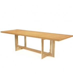 Douglass Solid Oak Wood Dining Table