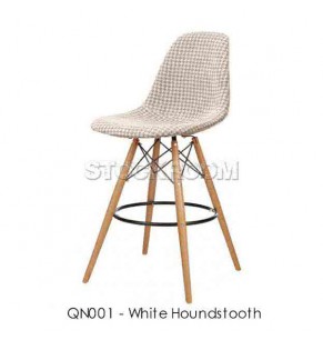 Eames DSW Style Bar Stool - Upholstered - Full Fabric