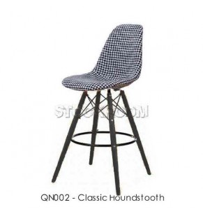 Eames DSW Style Bar Stool - Upholstered - Full Fabric