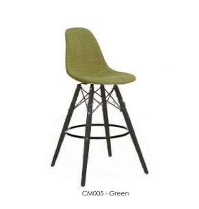 Eames DSW Style Bar Stool - Upholstered - Full Fabric