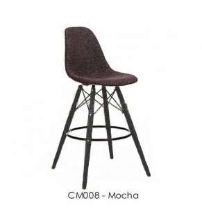 Eames DSW Style Bar Stool - Upholstered - Full Fabric