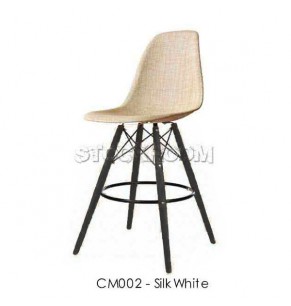 Eames DSW Style Bar Stool - Upholstered - Full Fabric