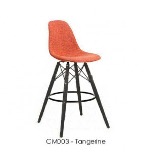 Eames DSW Style Bar Stool - Upholstered - Full Fabric