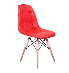 Eames DSW Style Dining Chair - Molded Leather Version