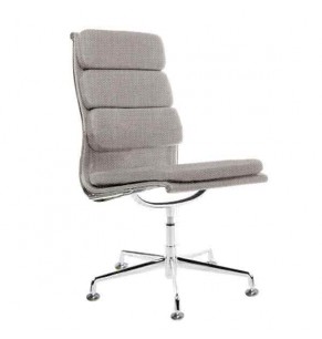 Eames Style Fabric Softpad Highback Fixed Office Chair (Without Armrest)