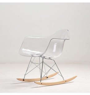 Eames Style RAR Rocking Chair - Transparent (Set of 2)