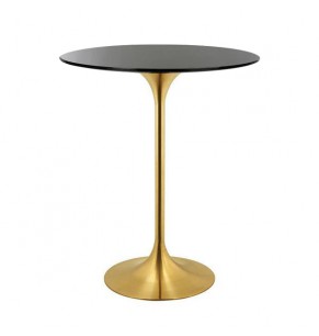 Eero Saarinen Tulip Style Bar Table With Brass Base