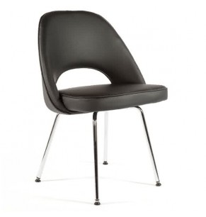 Eero Saarinen Style Executive Chair With Metal Leg