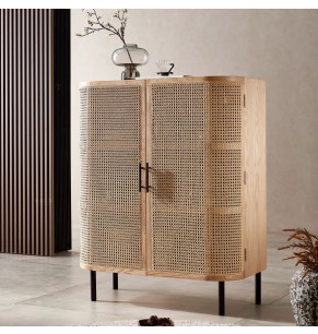 Ermina Rattan Shoe Cabinet