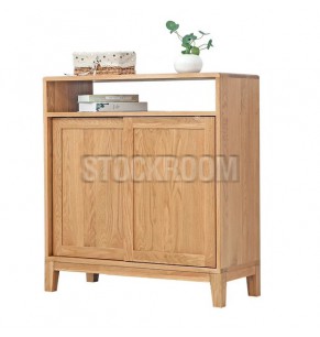 Garza Solid Oak Wood Cabinet