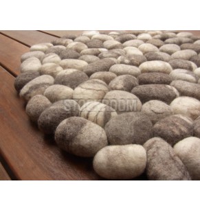 Felted Wool Pebble Rug