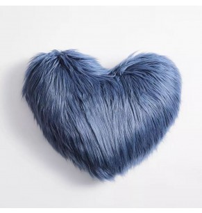 Furry Heart Decorative Cushion