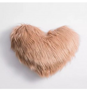 Furry Heart Decorative Cushion
