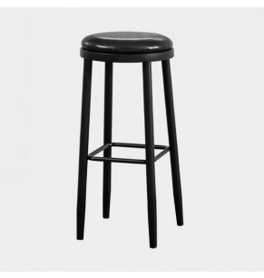 Gable Industrial Style Upholstered Metal Bar Stool