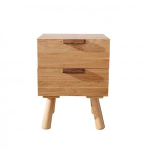 GENEVA Oak Wood Bedside Table