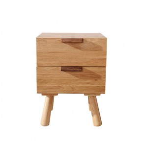 GENEVA Oak Wood Bedside Table