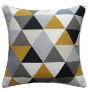 Geometric Triangle Cushion