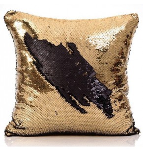 Gold & Black Sequin Cushion