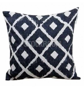 Handpainted Style Rhombus Cushion