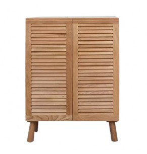 Hazelle Solid Oak Wood Shoe Rack/ Storage Cabinet