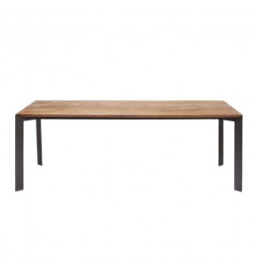 Hazon Solid Wood Industrial Loft Table
