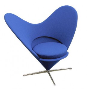 Verner Panton Style Heart Cone Chair