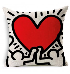 Heart Pattern Decorative Cushion