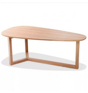 Hopper Solid Oak Wood Raindrop Coffee Table