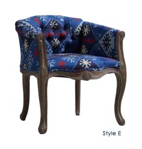 Baci Milano Style Armchair / Lounge Chair - Fabric