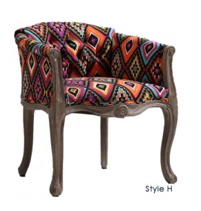 Baci Milano Style Armchair / Lounge Chair - Fabric