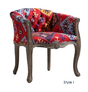 Baci Milano Style Armchair / Lounge Chair - Fabric