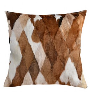 STOCKROOM Patchwork Natural Cowhide Cushion