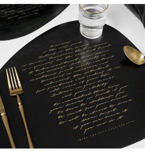 PU Leather Waterproof Table Mat, Oval Placemat