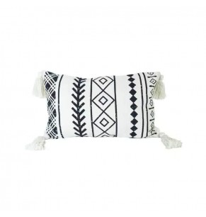 Intertwined Geometric Rectangle Cushion A (With Tassel)