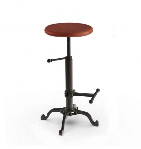 Issac Adjustable Metal Bar Stool 