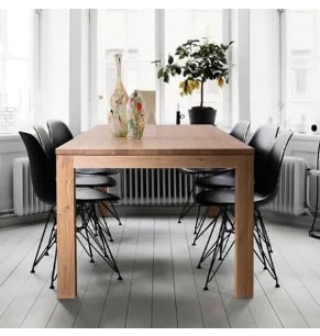 Jacob Slim Solid Oak Wood Dining Table