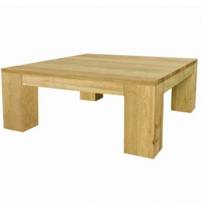 Jacob Solid Oak Wood Square Coffee Table