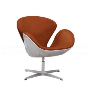Jacobsen Style Aviator Leather Lobby Chair