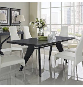 Jean Prouve Gueridon Em Style Dining Table - Black