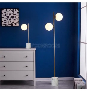 JM20 Modern Signature Holloway Marble Base Floor Lamp