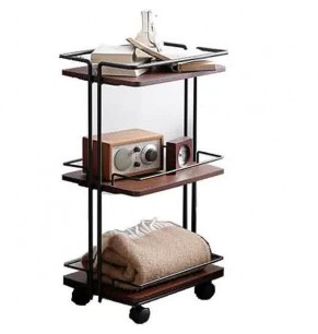 Josias Industrial Style Shelf Trolley with Wheels