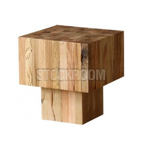 Kaapo Solid Wood Stool / Side Table