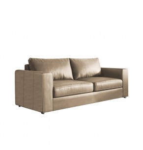 Kagan Leather Feather Down Sofa - 2 seater