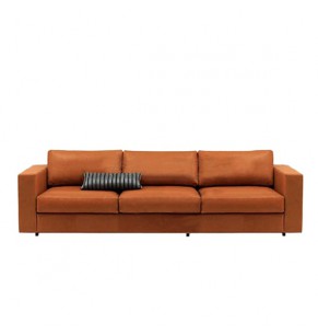 Kagan Leather Feather Down Sofa - 3 Seater