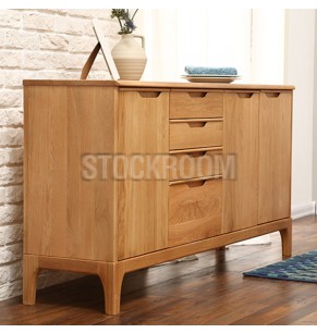 Kala Solid Oak Wood Sideboard