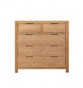 Kanata Solid Oak Wood 5 Drawers Storage Sideboard