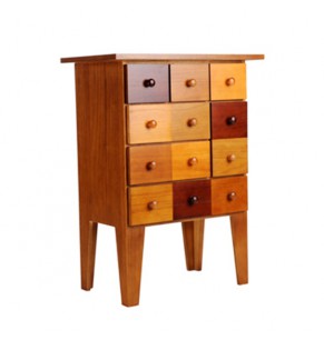 Keity Multicolor Solid Paulownia Wood Sideboard - 7 Drawers