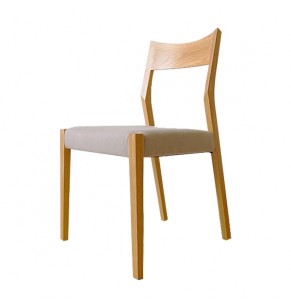 Laverni Solid Oak Wood Dining Chair - Upholstered