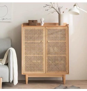 Lawson Rattan Shoe Cabinet 