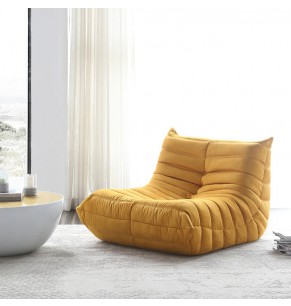 Lennox Caterpillar Style Velvet Armchair